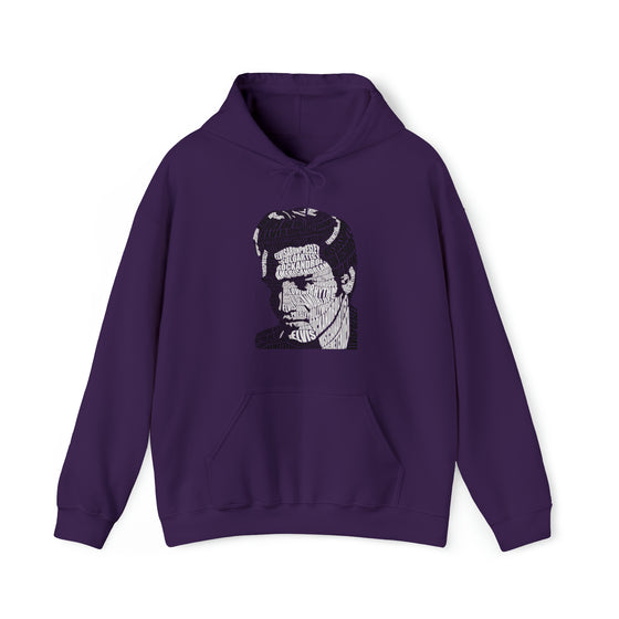 Elvis Presley Music Rock Roll | Unisex Hooded Hoodie Sweatshirt | Embrace Your Vibe | Calligram Word Design