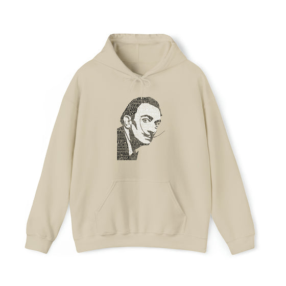 Salvador Dali Artist | Unisex Hooded Hoodie Sweatshirt  | Calligram Word Design