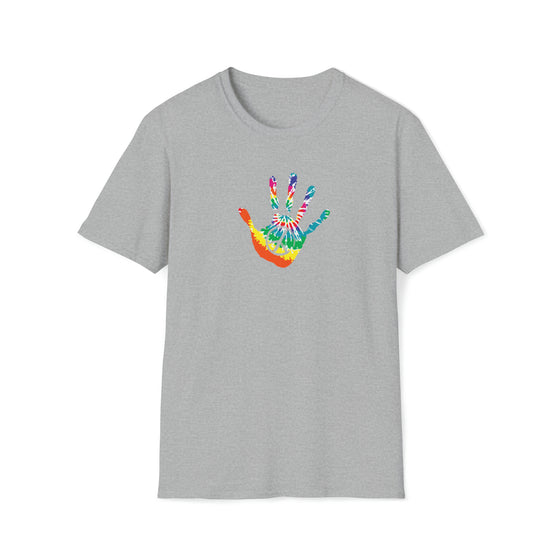 Hippie Shirt | Earth Peace Designs Tie Dye Peace Hand | Unisex Soft Style T-Shirt