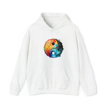  Yoga Sweatshirt | Yin Yang Sign V4 Watercolor | Unisex Hooded Hoodie Sweatshirt