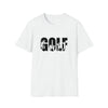 Golf Golfing Sporting Shirt | Athlete Silhouettes | Unisex Soft Style T-Shirt