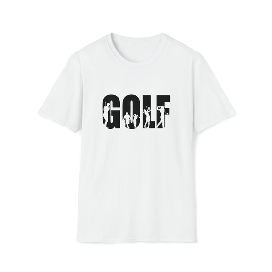 Golf Golfing Sporting Shirt | Athlete Silhouettes | Unisex Soft Style T-Shirt