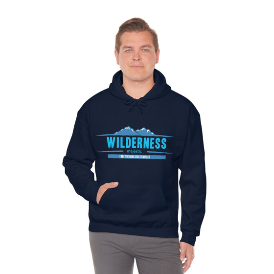 Chill Stitch – Wilderness Road Less Traveled - Unisex Hooded Hoodie Sweatshirt – Embrace Your Vibe