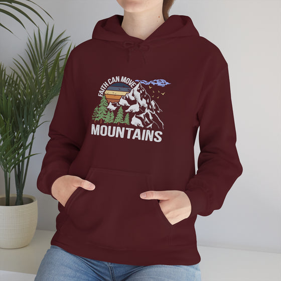 Faith Move Mountains Sweatshirt | Unisex Hooded Hoodie Sweatshirt