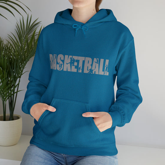 Basketball B-Ball Silhouette Sport | Unisex Hooded Hoodie Sweatshirt | Embrace Your Vibe