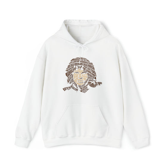 Jim Morrison | Unisex Hooded Hoodie Sweatshirt | Calligram Word Design