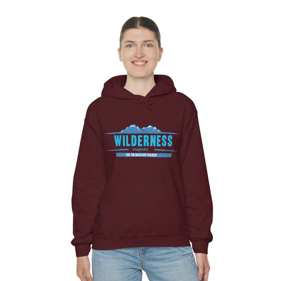 Chill Stitch – Wilderness Road Less Traveled - Unisex Hooded Hoodie Sweatshirt – Embrace Your Vibe