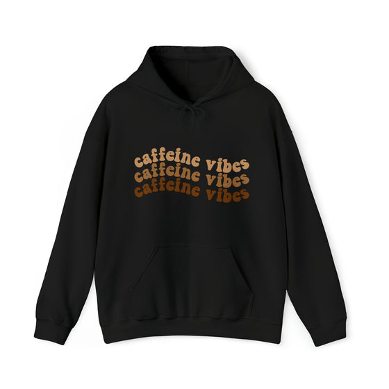 Caffeine Vibes Wave Coffee Espresso Latte | Unisex Hooded Hoodie Sweatshirt | Embrace Your Vibe