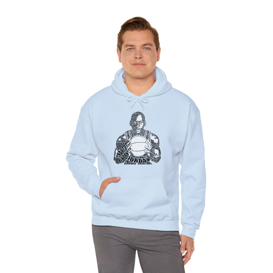 Michael Jordan Basketball | Unisex Hooded Hoodie Sweatshirt  | Calligram Word Design