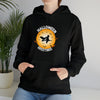 Halloween Sweatshirt |Greetings Witch Broomstick | Unisex Hooded Hoodie Sweatshirt