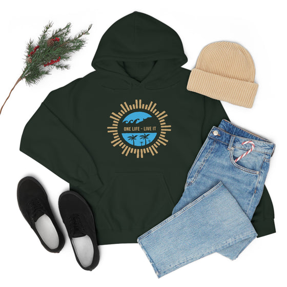 Chill Stitch – One Life Live It Spoke - Unisex Hooded Hoodie Sweatshirt – Embrace Your Vibe