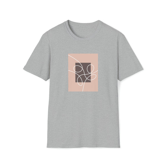 Abstract Blocks Line Shapes V13 | Unisex Soft Style Tee T-Shirt | Embrace Your Vibe