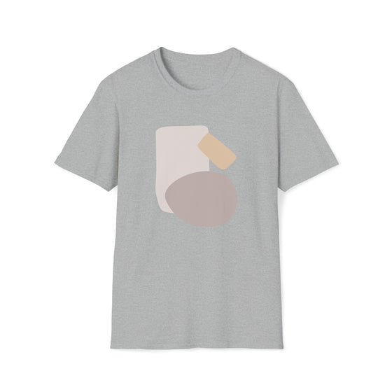 Abstract Blocks Egg Shapes V19 | Unisex Soft Style Tee T-Shirt | Embrace Your Vibe