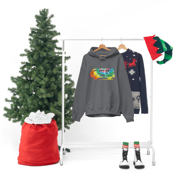 Chill Stitch – VW Tie-dye Van - Unisex Hooded Hoodie Sweatshirt – Embrace Your Vibe