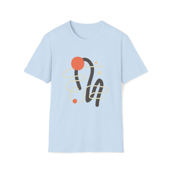 Abstract Lines Circles Shapes V2  |  Unisex Soft Style Tee T-Shirt  | Embrace Your Vibe