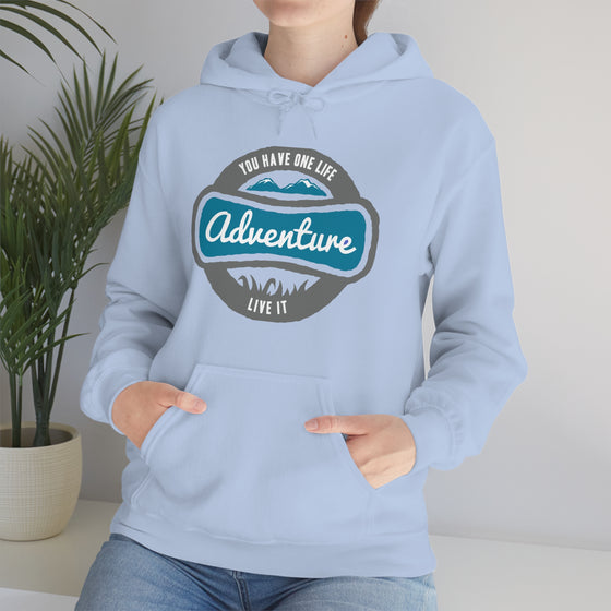 Chill Stitch – One Life Adventure Live It - Unisex Hooded Hoodie Sweatshirt – Embrace Your Vibe