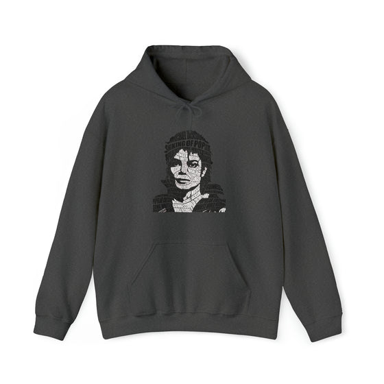 Michael Jackson | Unisex Hooded Hoodie Sweatshirt  | Calligram Word Design