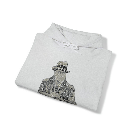 Al Capone | Unisex Hooded Hoodie Sweatshirt | Embrace Your Vibe | Calligram Word Design