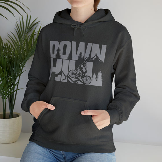 Bike Shirt | MTB Mountain Bike Biking Down Hill | Unisex Hooded Hoodie Sweatshirt