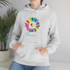 Chill Stitch – Sunflower Rainbow Peace - Unisex Hooded Hoodie Sweatshirt – Embrace Your Vibe