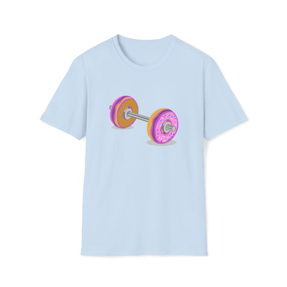 Donut Barbell Foodie Shirt | Abstract | Unisex Soft Style Tee T-Shirt