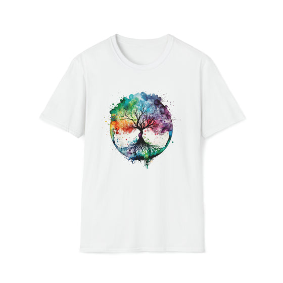 Boho Shirt | Watercolor Tree of Life Color Explosion V1 Outdoor Life | Unisex Soft style T-Shirt