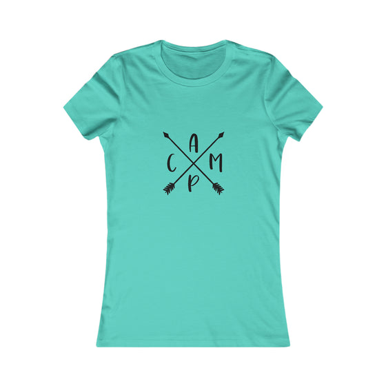 Camp Arrows Logo Camping | Women’s Bella Canvas |  Soft Style Tee T-Shirt | Chill Stitch Clothing