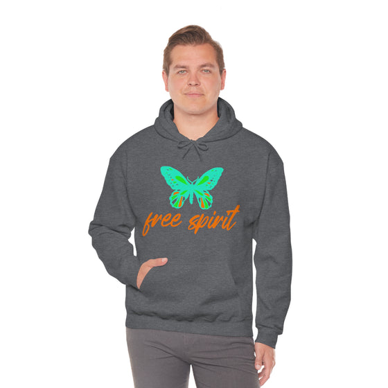 Chill Stitch – Free Spirit Butterfly - Unisex Hooded Hoodie Sweatshirt – Embrace Your Vibe