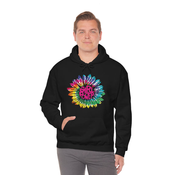Chill Stitch – Girl Power Tie-Dye - Unisex Hooded Hoodie Sweatshirt – Embrace Your Vibe