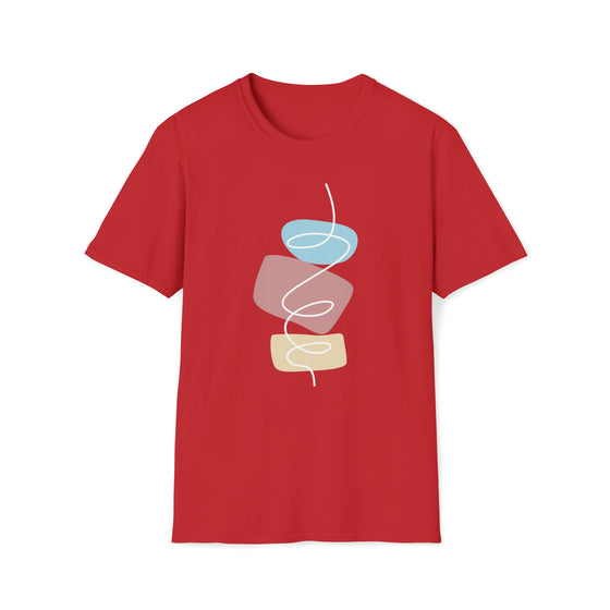 Abstract Block String Shapes V29  |  Unisex Soft Style Tee T-Shirt | Embrace Your Vibe