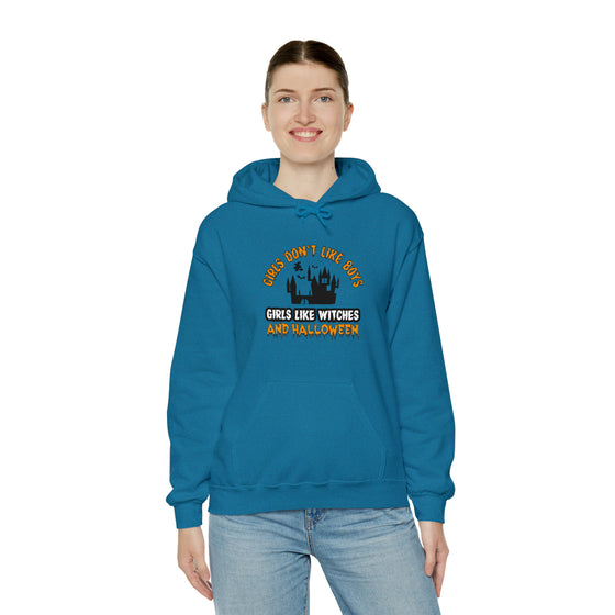 Halloween Sweatshirt |Girls Like Witches | Unisex Hooded Hoodie Sweatshirt