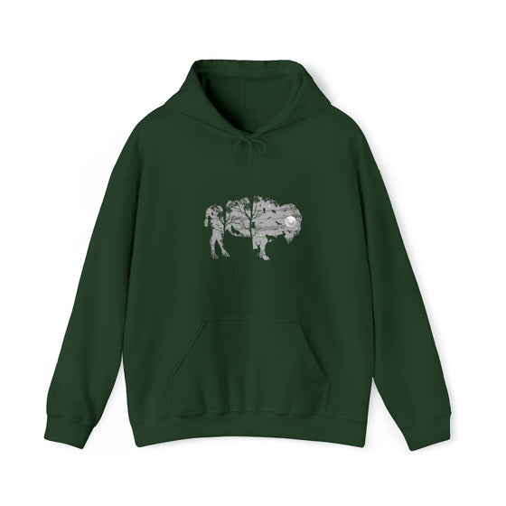 Abstract Hoodie | Wild Bison Buffalo Nature | Abstract  Unisex Hooded Hoodie Sweatshirt Boho