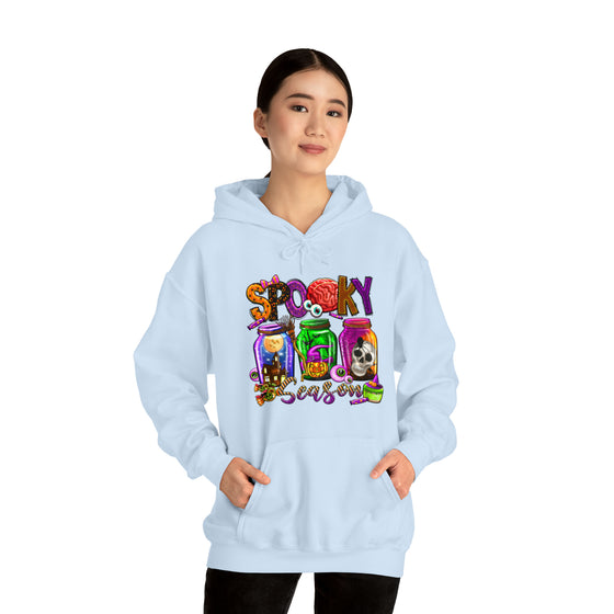 Halloween Sweatshirt | Spooky Season Specimen Jars | Unisex Hooded Hoodie Sweatshirt