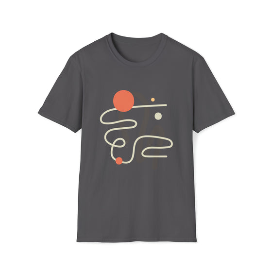 Abstract Lines Circles Shapes V2  |  Unisex Soft Style Tee T-Shirt  | Embrace Your Vibe