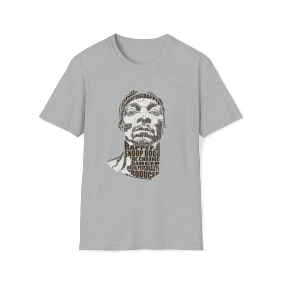 Snoop Dogg Rapper | Unisex Soft Style Tee T-Shirt  | Calligram Word Design