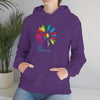 Chill Stitch – Sunflower Rainbow Peace - Unisex Hooded Hoodie Sweatshirt – Embrace Your Vibe