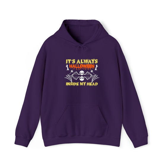 Halloween Sweatshirt | Always Halloween Inside My Head | Unisex Hooded Hoodie Sweatshirt