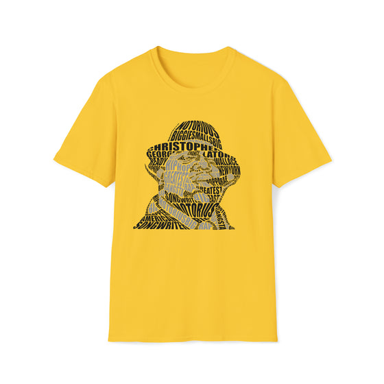 Notorious Big Rapper | Unisex Soft Style Tee T-Shirt | Calligram Word Design