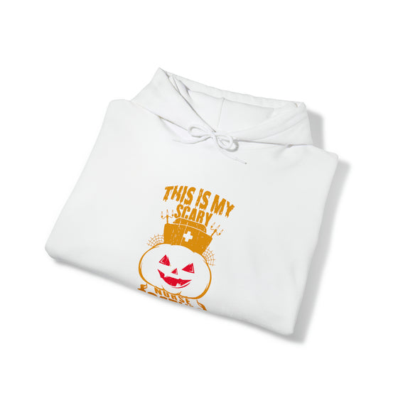 Halloween Sweatshirt | This Is My Scary Nurse Costume | Unisex Hooded Hoodie Sweatshirt