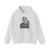 Edgar Alan Poe Poet | Unisex Hooded Hoodie Sweatshirt | Embrace Your Vibe | Calligram Word Design
