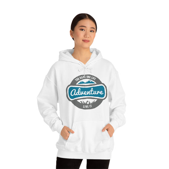 Chill Stitch – One Life Adventure Live It - Unisex Hooded Hoodie Sweatshirt – Embrace Your Vibe