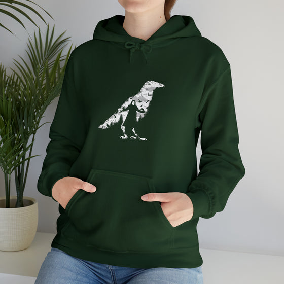 Crow Halloween Movies | Abstract | Minimalist | Modern | Unisex Hooded Hoodie Sweatshirt | Embrace Your Vibe