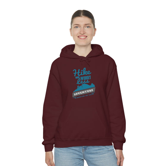 Chill Stitch – Hike More Worry Less - Unisex Hooded Hoodie Sweatshirt – Embrace Your Vibe