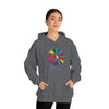 Chill Stitch – Sunflower Rainbow Peace - Unisex Hooded Hoodie Sweatshirt – Embrace Your Vibe