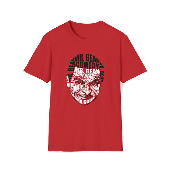 Mr Bean Comedian | Unisex Soft Style Tee T-Shirt  | Calligram Word Design