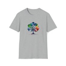  Yoga Shirt | Watercolor Tree of Life V3 Vibrant Colorful Life | Unisex Soft style Tee T-Shirt