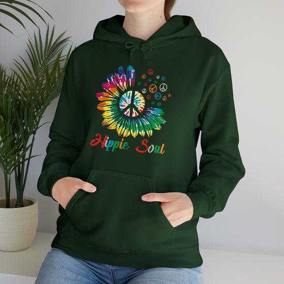 Hippie Sweatshirt | Soul Rainbow Color Wheel Splash | Unisex Hooded Hoodie Sweatshirt