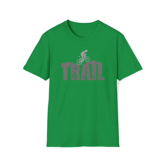 Bike Shirt | MTB Bike Trail Mountain Biking Word Graphic | Unisex Soft style T-Shirt Tee