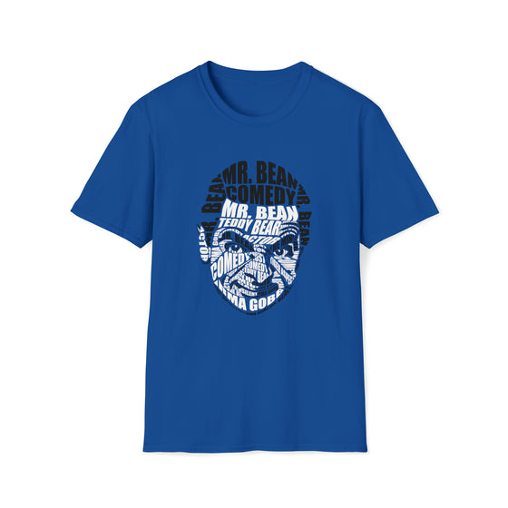 Mr Bean Comedian | Unisex Soft Style Tee T-Shirt  | Calligram Word Design