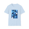 Abstract Blue Triangle Diamond Shapes V21 | Unisex Soft Style Tee T-Shirt | Embrace Your Vibe